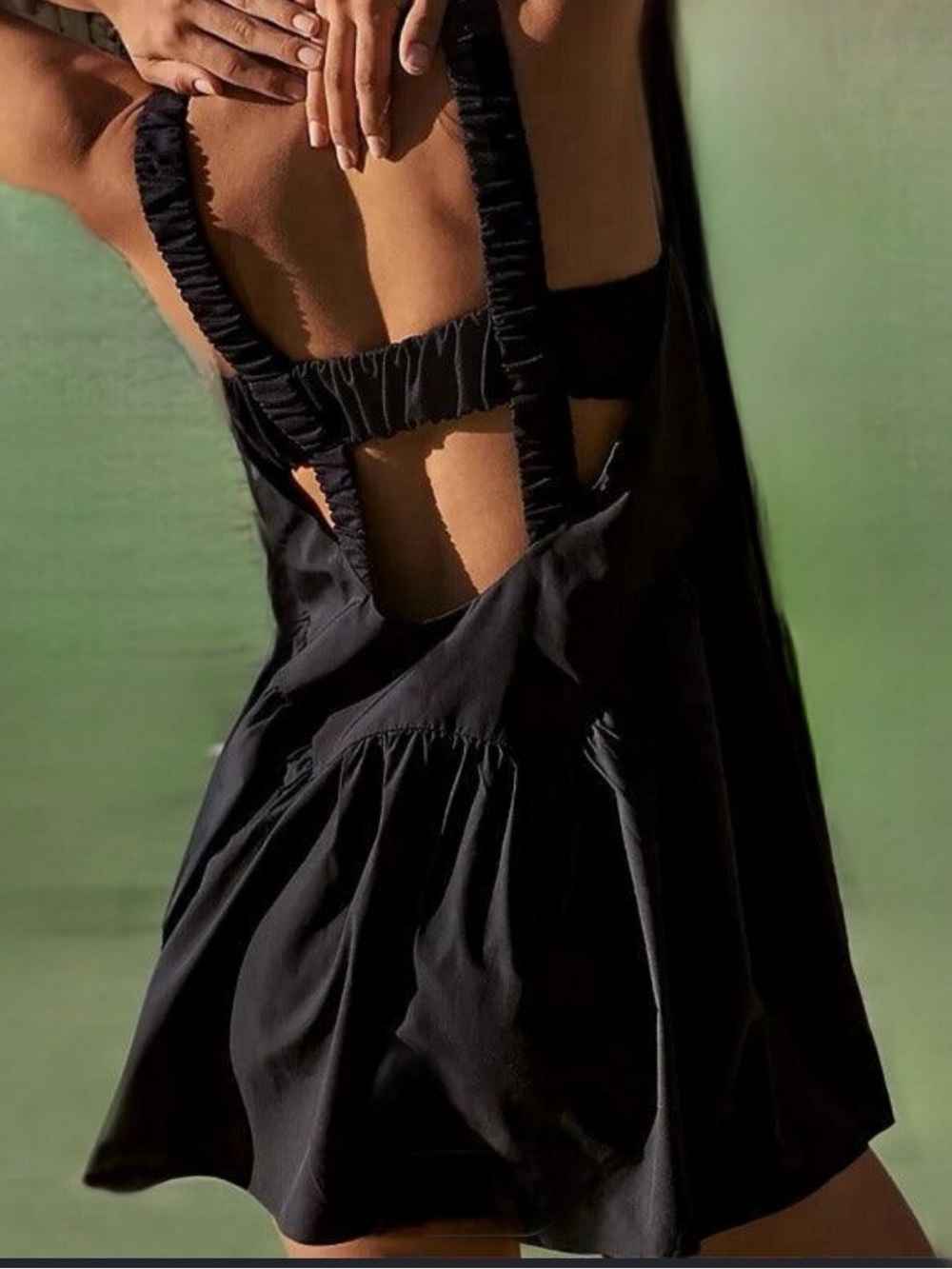 Women’s Black Sleeveless Mini Dress with Side Cutout